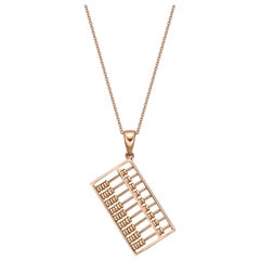 18 Karat Rose/White/Yellow Gold Pendant with Necklace