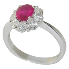 18 Karat Ruby and Diamond Ring
