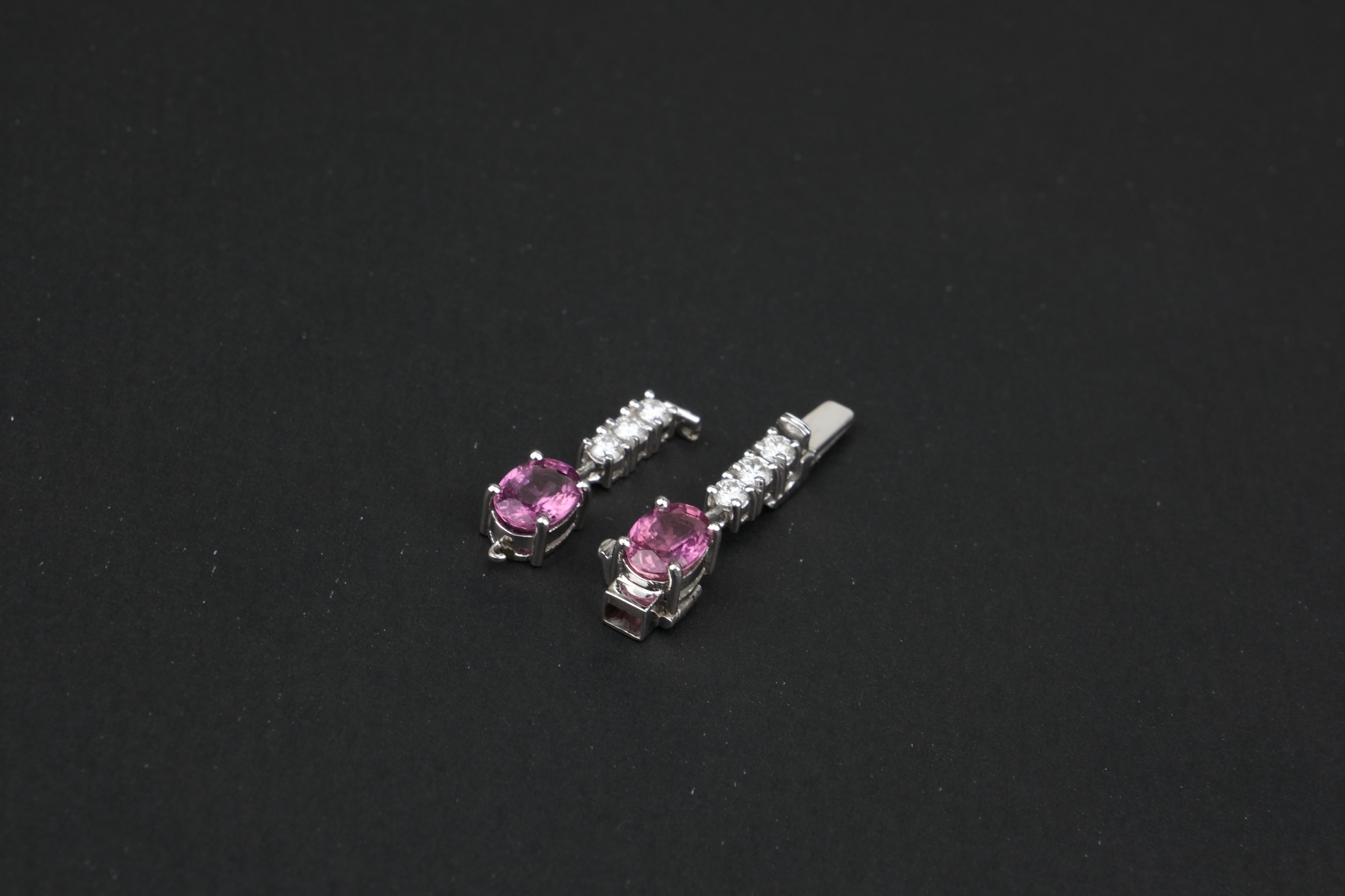 18 Karat Saphir und 5,33 Karat Diamant Floral Halskette im Angebot 4