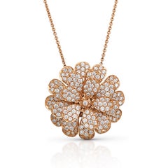 18 Karat Secret Garden Pink Gold Necklace With Vs-Gh Diamonds