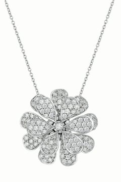 18 Karat Secret Garden White Gold Necklace with Vs-Gh Diamonds