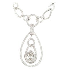 18 Karat Simon G Diamond Necklace Enhancer White Gold