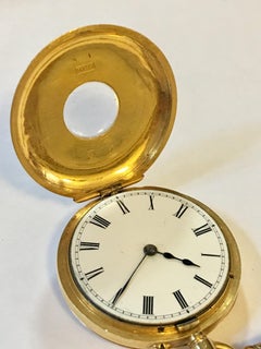 18-Karat Small Half Hunter Pocket Watch