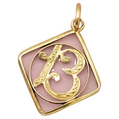 18 karat solid gold charm - number 13 good luck charm - gold lucky nr pendant