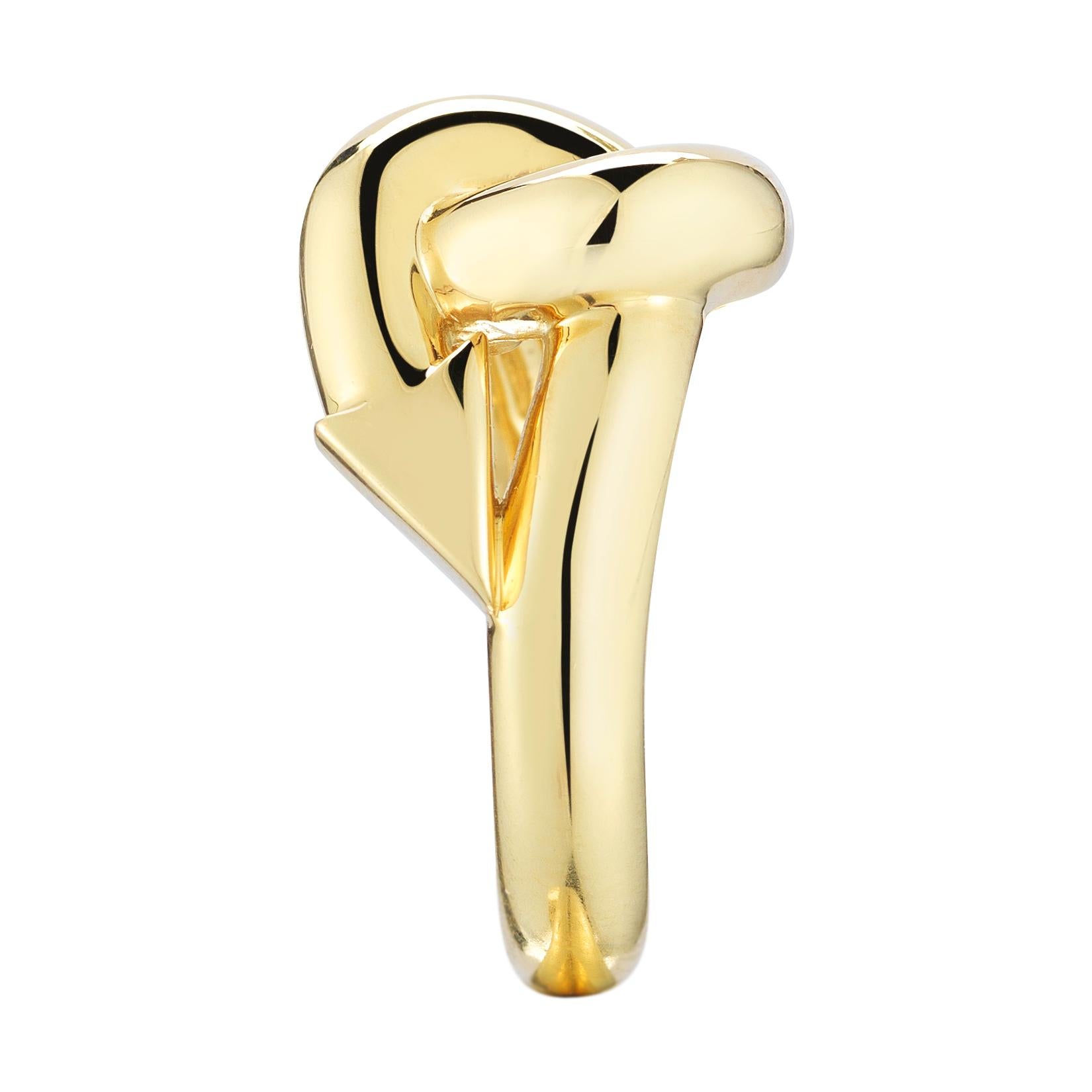 Contemporary 18 Karat Solid Gold Jumbo Arrow Ring For Sale