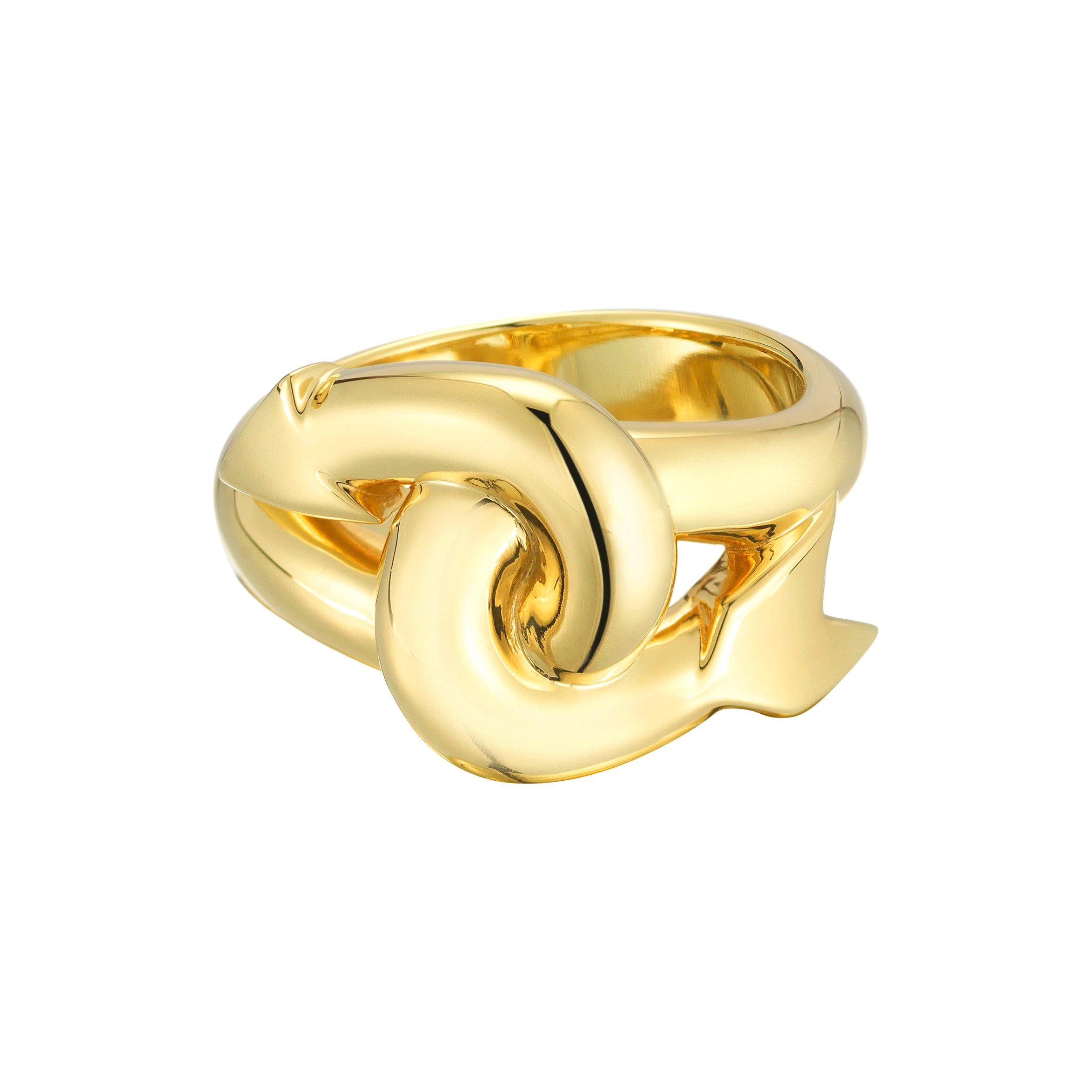 18 Karat Solid Gold Jumbo Arrow Ring For Sale