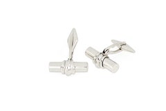 18 Karat Solid White Gold Cufflinks