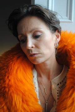 18 Karat Solid White Gold Rat Tail Textured Pendant Necklace