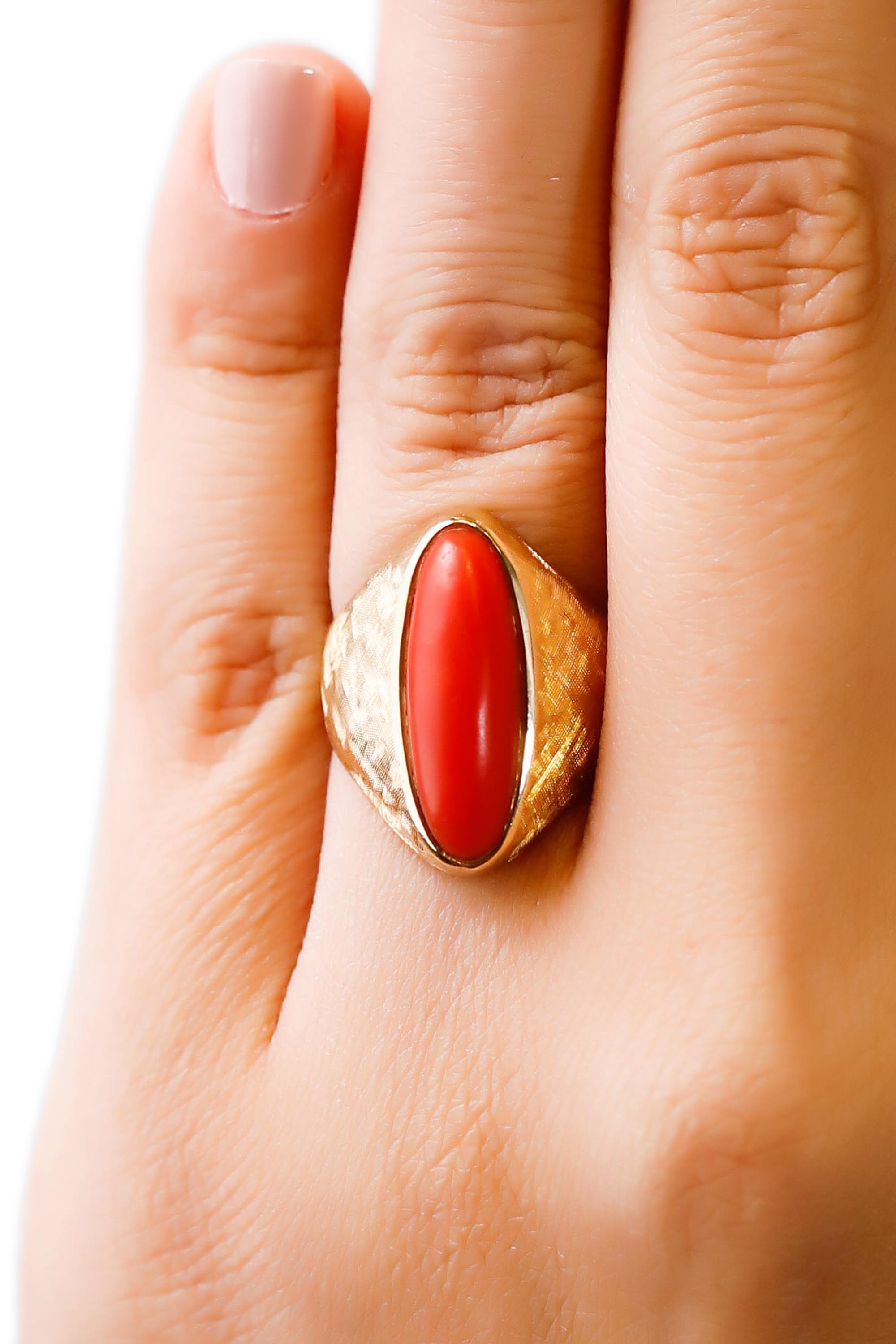 antique red coral gold ring designs