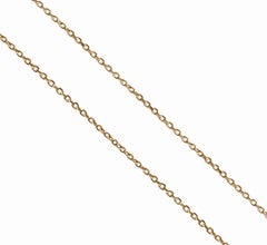 18 Karat Solid Yellow Gold Fine Link Chain Necklace