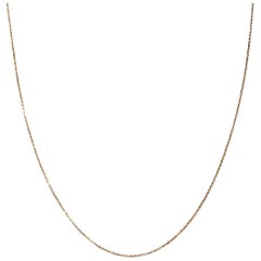 18 Karat Solid Yellow Gold Fine Link Chain Necklace 56cm