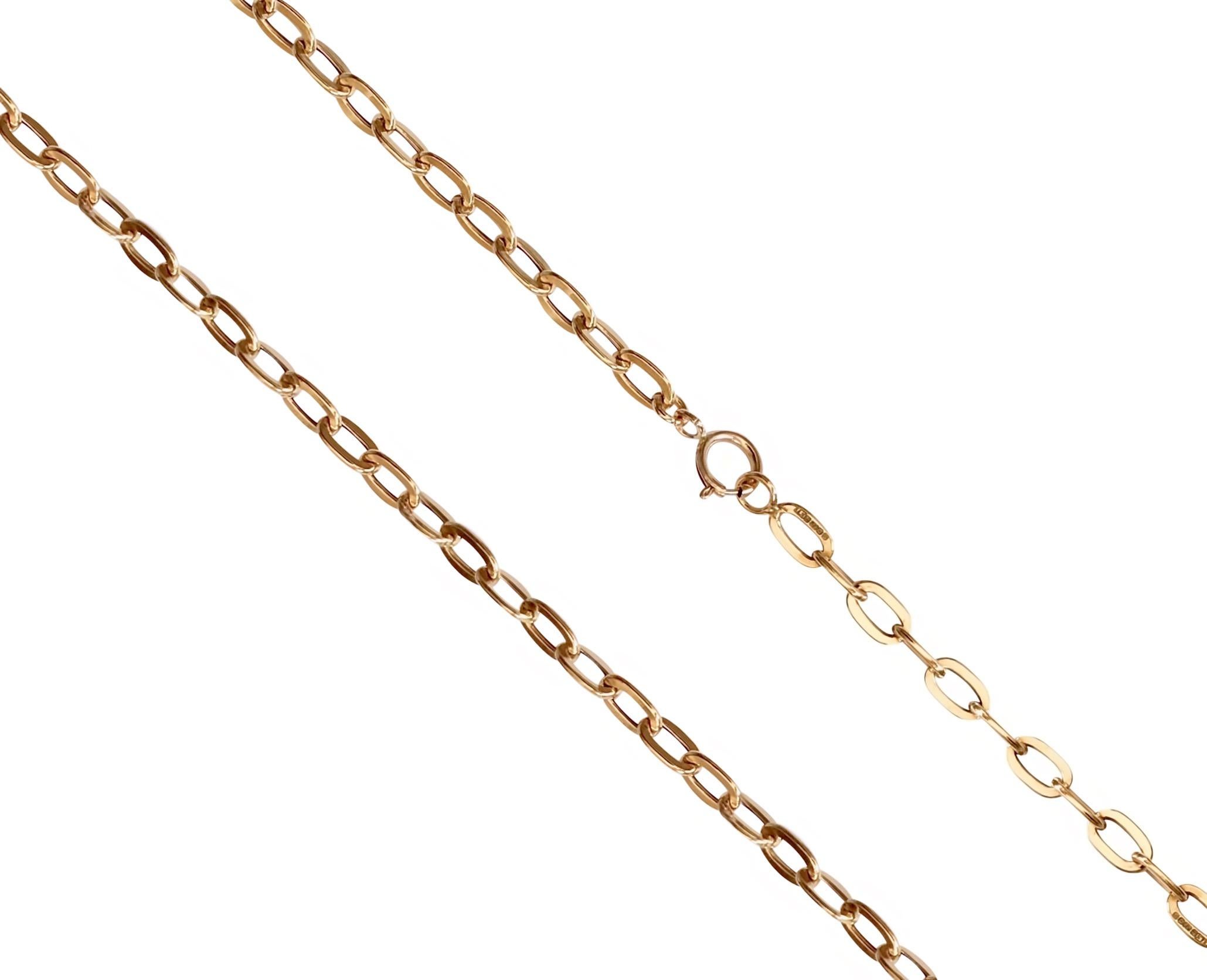 18Karat yellow gold chain choker/necklace
Gauge:  3.2 mm
Length : 38.00 cm 
Hallmark: London’s  Goldsmiths’ Company –  Assay Office ( laser mark ) 
All our jewellery are new and have never been previously owned or worn. 
We are a member of the UK