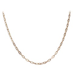18 Karat Solid Yellow Gold Link Chain Choker/Necklace