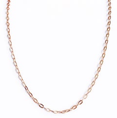 18 Karat Solid Yellow Gold Link Chain Necklace