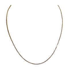 18 Karat Solid Yellow Gold Link Chain Necklace 45cm