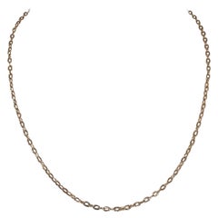 18 Karat Solid Yellow Gold Link Chain Necklace