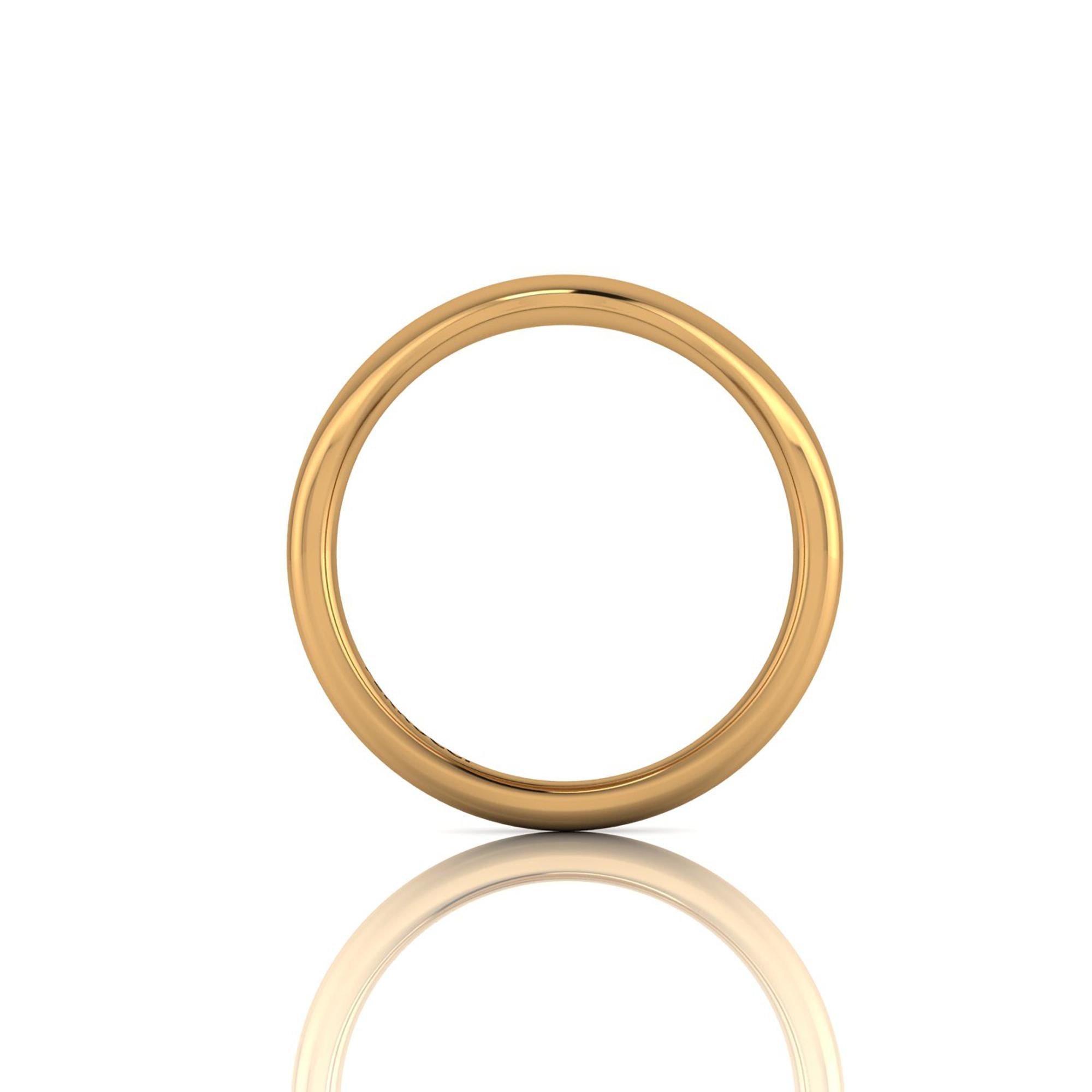18 Karat massiver Gelbgold-Ring  im Zustand „Neu“ im Angebot in New York, NY