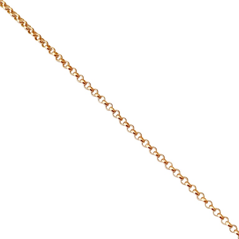 A timeless rollo belcher chain necklace in 18 Karat solid yellow gold. 
This chain is ideal to wear with pendants or just by itself.
Hallmark: London Goldsmiths’ Company – Assay Office
Length:  45.00cm
Gauge: 1.60 mm
Weight:  3.70g  
All our