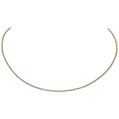 18 Karat Solid Yellow Gold Rollo Belcher Chain Necklace