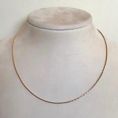 18 Karat Solid Yellow Gold Snake Chain Necklace