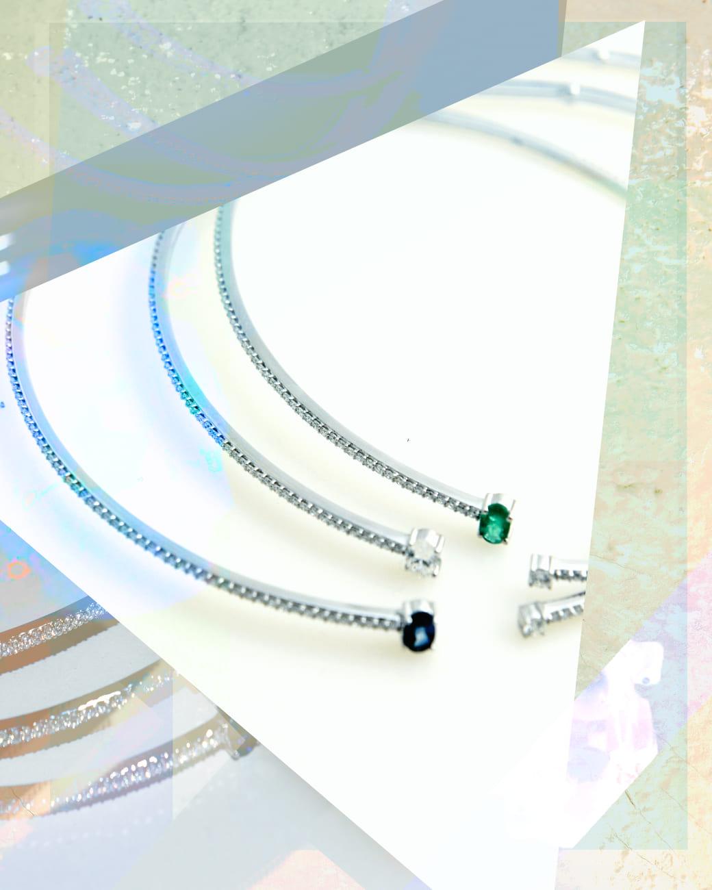 18 Karat Spectrum White Gold Necklace with Vs-Gh Diamonds For Sale 10