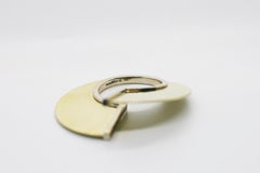 18 Karat Split Circle Rainbow Ring