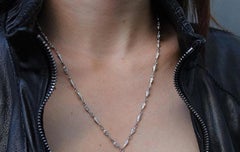 18 Karat Stardust Pyramid Chain Necklace