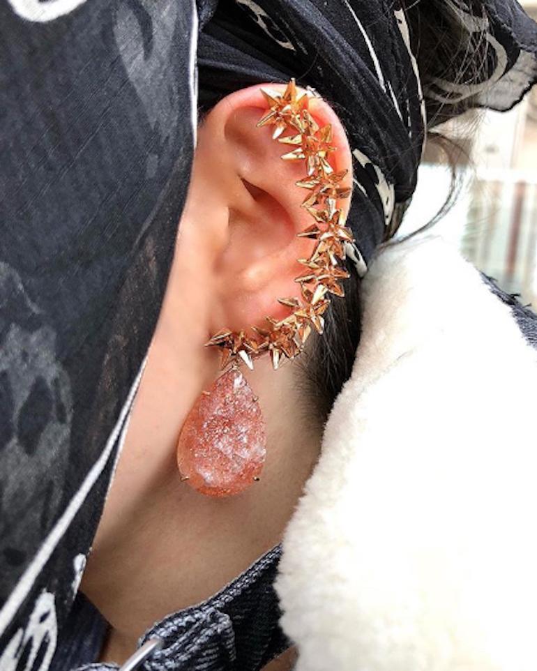 gold sandstone earrings