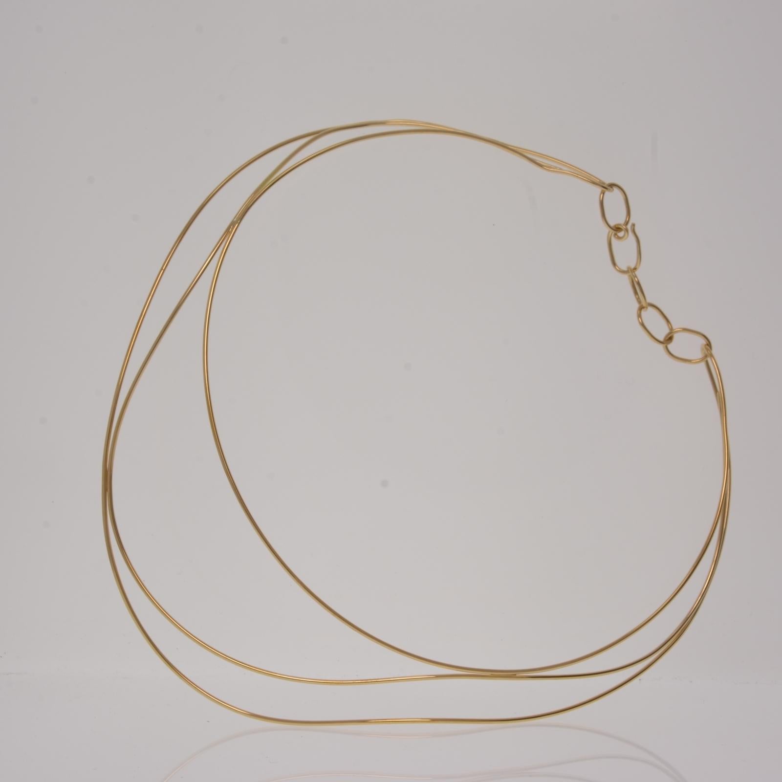 Modern 18 Karat Tiffany & Co. Elsa Peretti Wave Style Yellow Gold 25.40 Gram Necklace