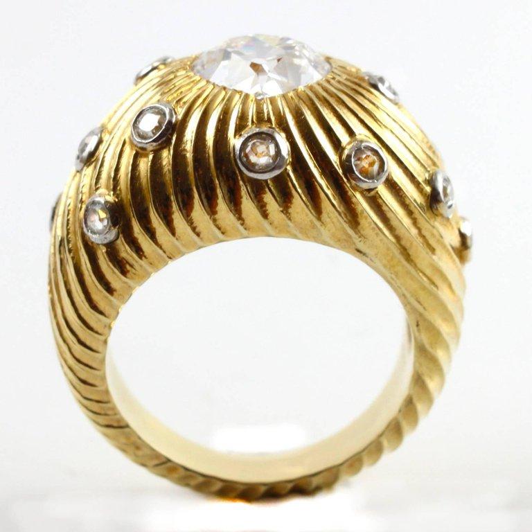 18 Karat Tiffany & Co. Schlumberger Diamond Ring In Excellent Condition In Sarasota, FL