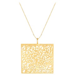 18 Karat Tree of Life Pendant on Cord