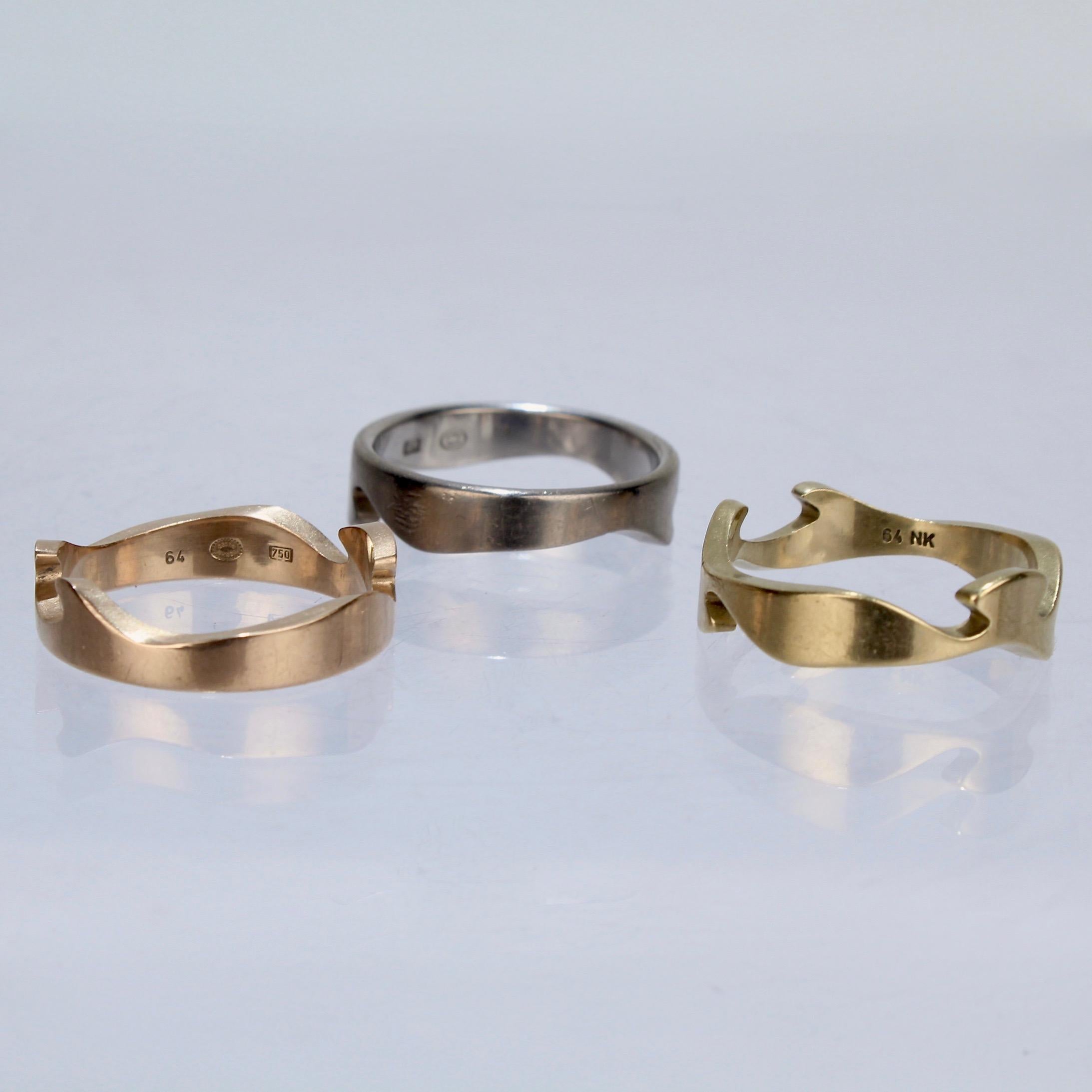 18 Karat Tri-Color Gold Fusion Ring by Nina Koppel for Georg Jensen at ...