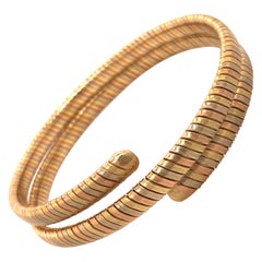 18 Karat Dreifarben-Gold Spiral-Armreif