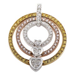 18 Karat Tri-Gold Openwork Diamond Enhancer Pendant CPD8770