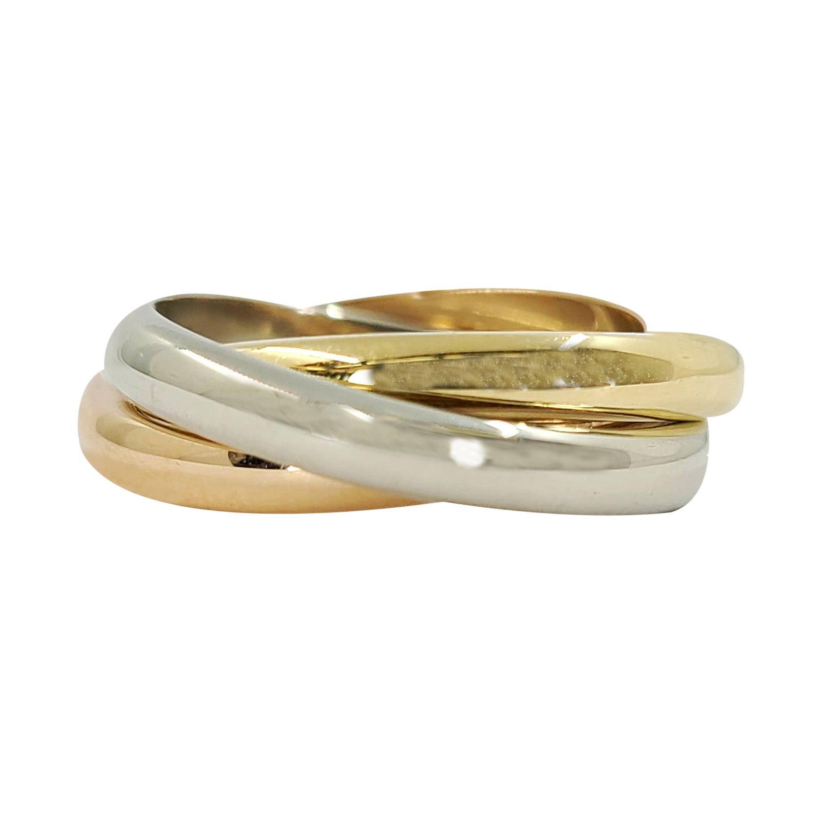 Tricolor Gold Rolling Ring For Sale