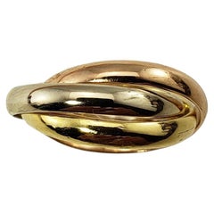 18 Karat Tricolor Rolling Ring