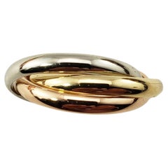 18 Karat Tricolor Rolling Ring Size 6