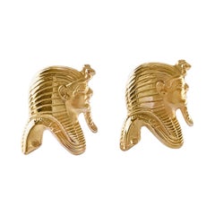 Boutons de manchette du pharaon égyptien Tutankhamon 18 carats