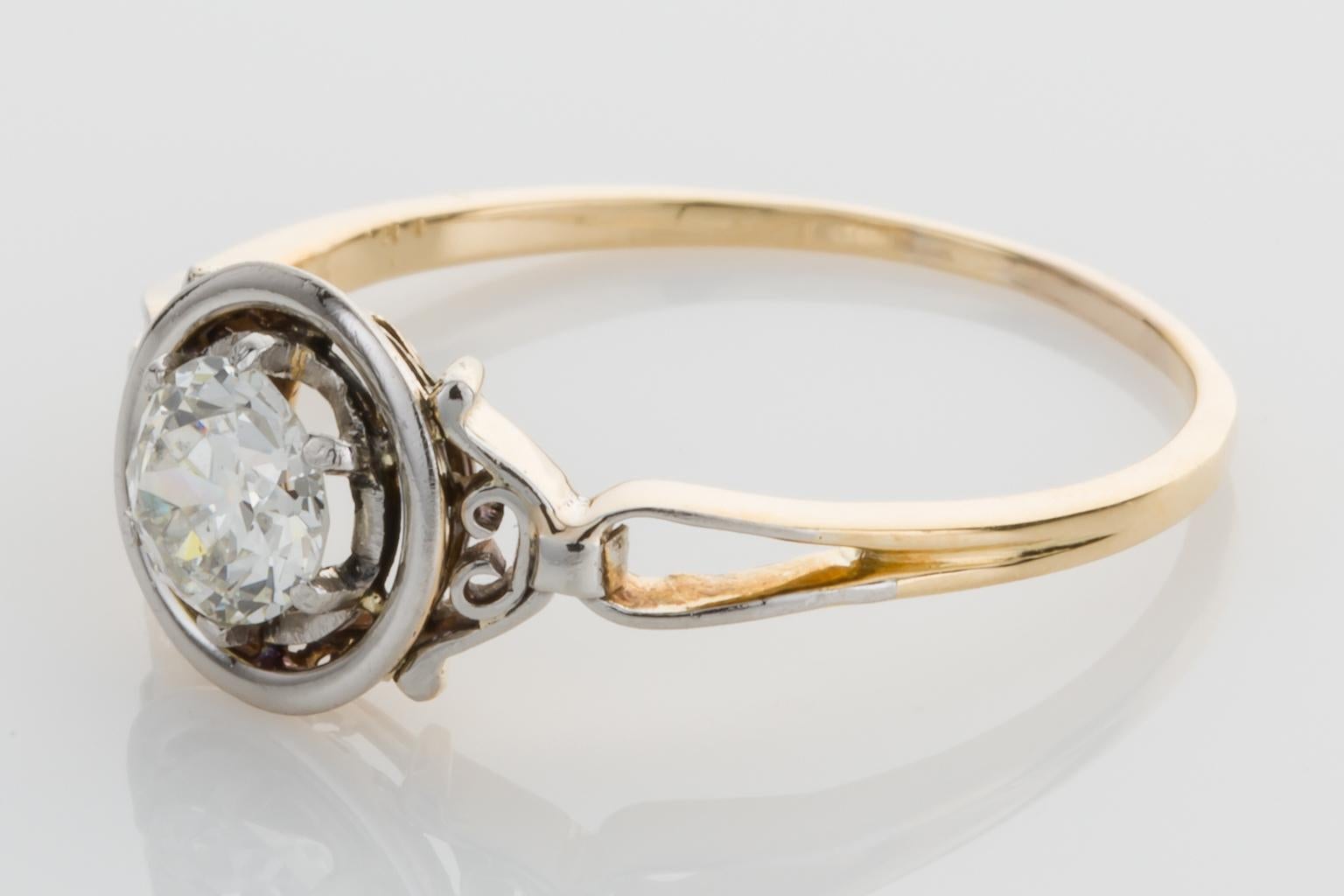 18kt two-tone gold engagement rings