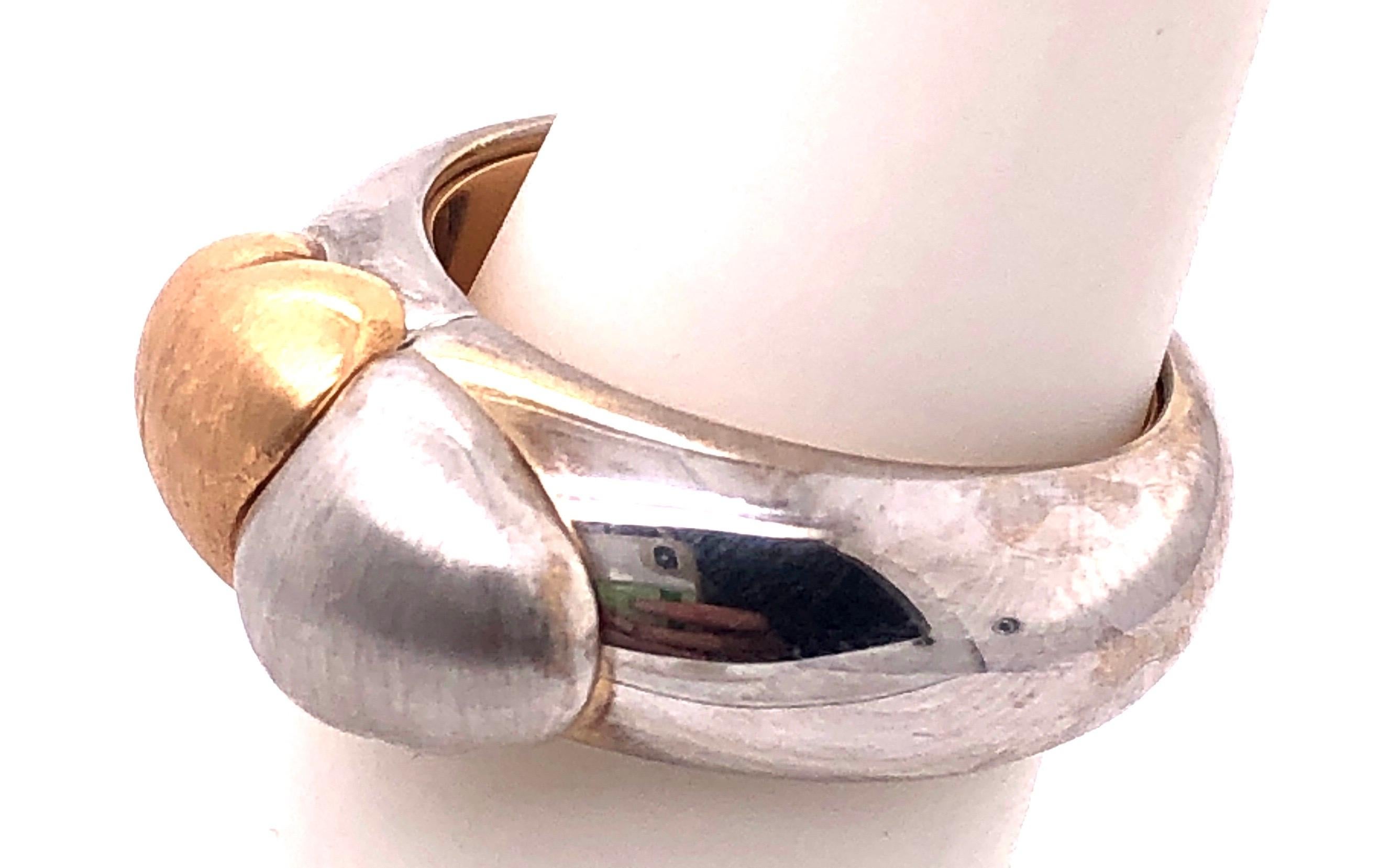 18 Karat Two-Tone Matte Gold Heart Fashion Ring For Sale 1