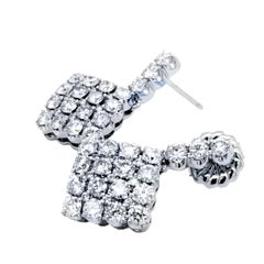 1.67 Ct 18 Karat U-Pave Set Dangling Diamond Earring
