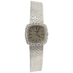 montre à diamants Vacheron Constantin 18 carats or blanc circa 1960 Suisse