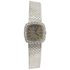 18 Karat Vacheron Constantin Diamond Watch White Gold circa 1960 Swiss