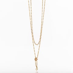 Victorian Fancy Link Longuard in 18K Gold