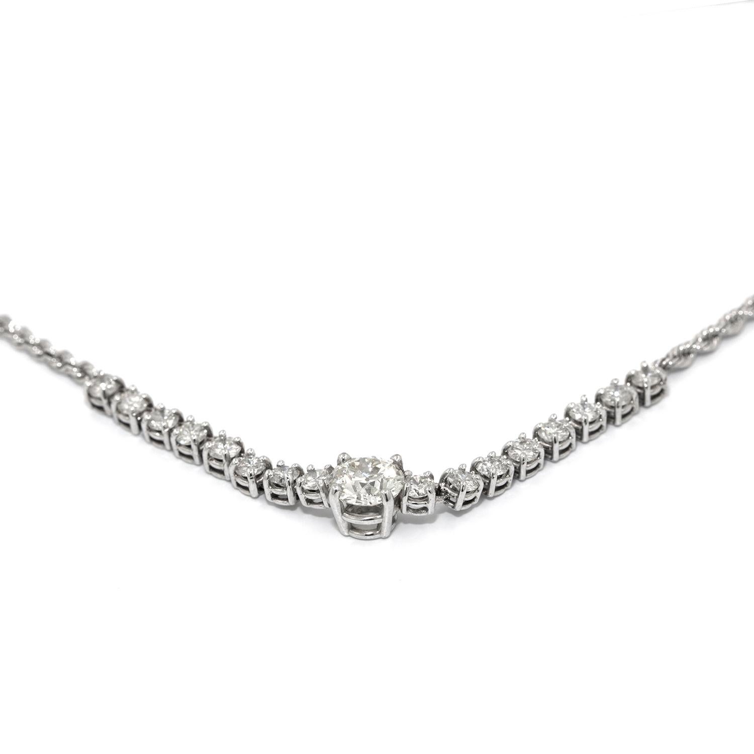 Victorian 18 Karat Vintage Diamond Necklace For Sale