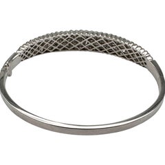 Pulsera tipo brazalete de 18 quilates con diamantes tipo baguette de WCJ, 3,81 quilates, VS, F–G