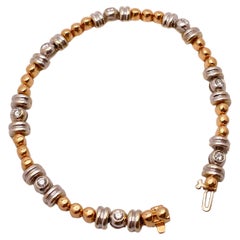 18 Karat White And Rose Gold Diamond Bracelet