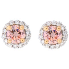 Argyle Pink Diamond Stud Earrings - 6 For Sale on 1stDibs | argyle pink  diamond earrings, pink diamond stud earrings australia, argyle diamond  earrings