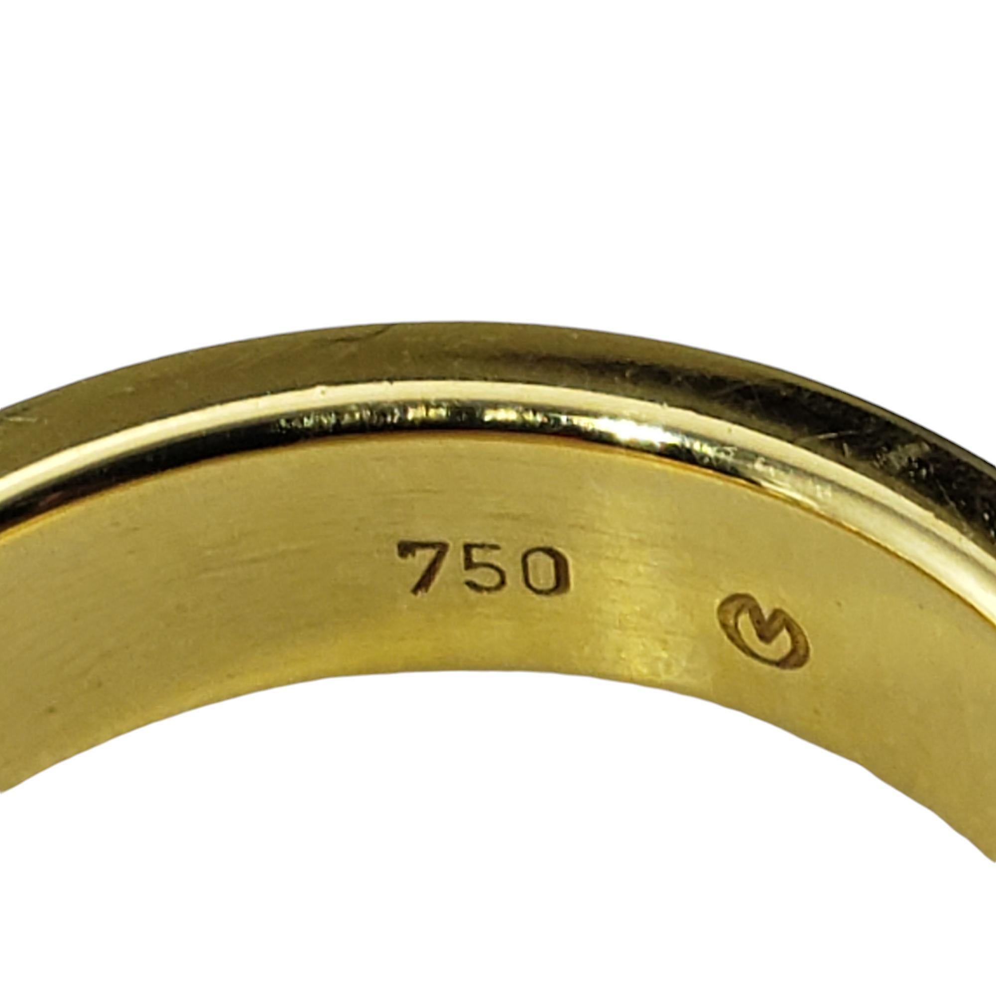18 Karat White and Yellow Gold and Diamond Swivel Band Ring Size 6.25 #19011 In Good Condition In Washington Depot, CT