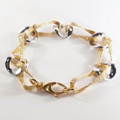 Bracelet en or blanc et jaune 18 carats